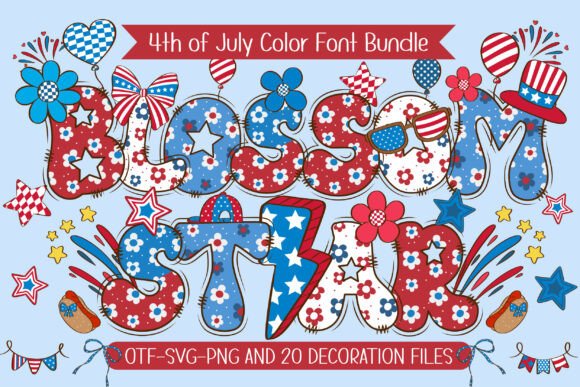 Blossom Star: Your Go-To Font for Patriotic Projects