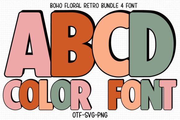 Boho Floral Retro: A Bold Serif for Creative Projects