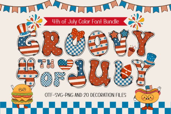 Celebrate with Retro Flair: The Groovy 4th of July Font