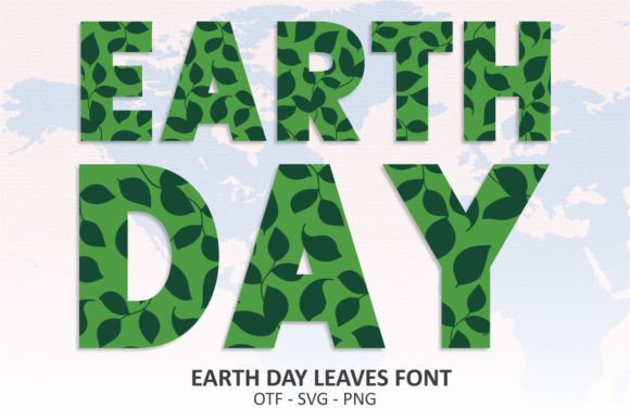 Earth Day Leaves: A Color Font for Authentic Projects