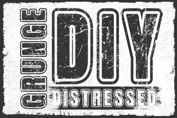 Grunge DIY Distressed: A Raw, Retro Typeface for Bold Projects