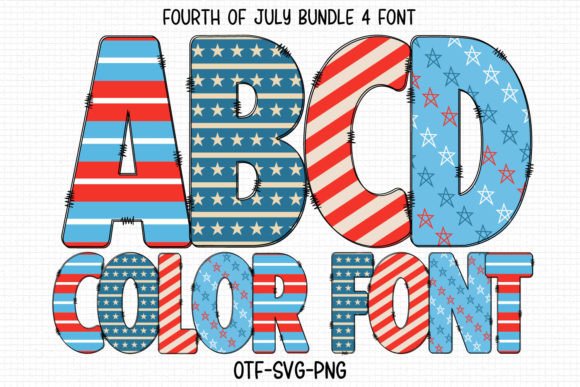 Ignite Your Designs with Fourth of July Color Typography