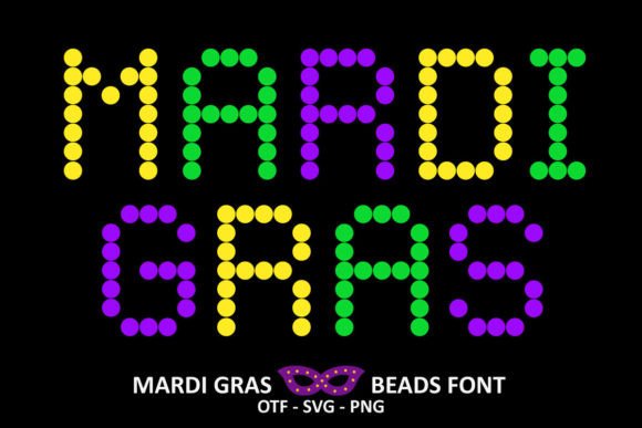 Mardi Gras Beads: A Festive Color Font for Creative Projects