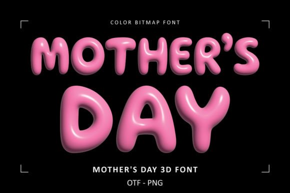 Mothers Day 3D Font: A Vibrant Color Font for Your Creative Projects