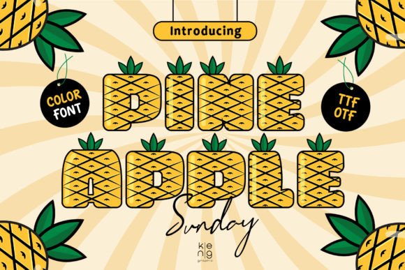 Pineapple Sunday: A Bold Color Font for Modern Design
