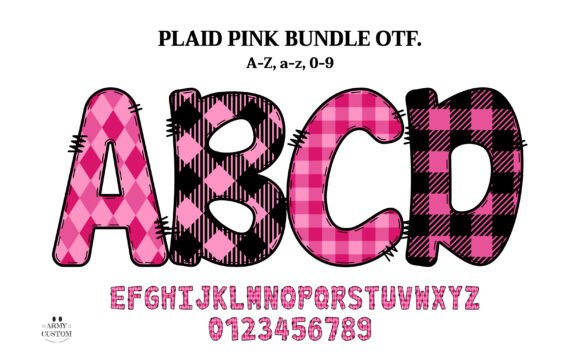 Plaid Pink: A Playful Typeface for Crafty Designs