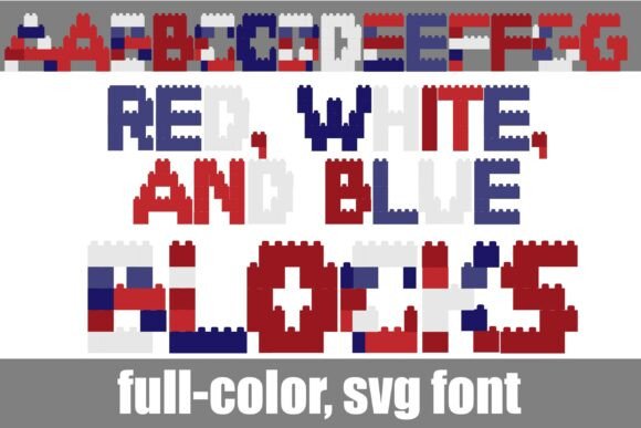Red, White, and Blue Blocks: A Playful Typeface with Serious Impact