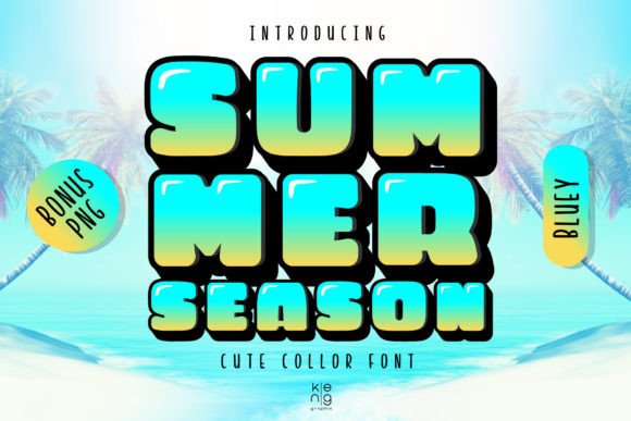 Summer Season Bluey: A Color Font for Bold, Playful Design