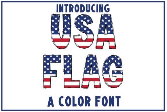 Unleash Patriotic Spirit with the USA Flag Typeface